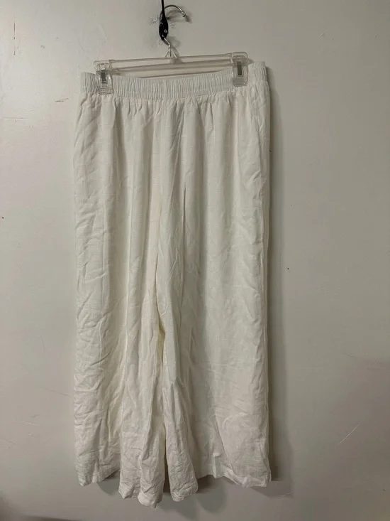 Princess Polly Cream Wide Leg Elastic Waist Pants - Picture 1 of 3